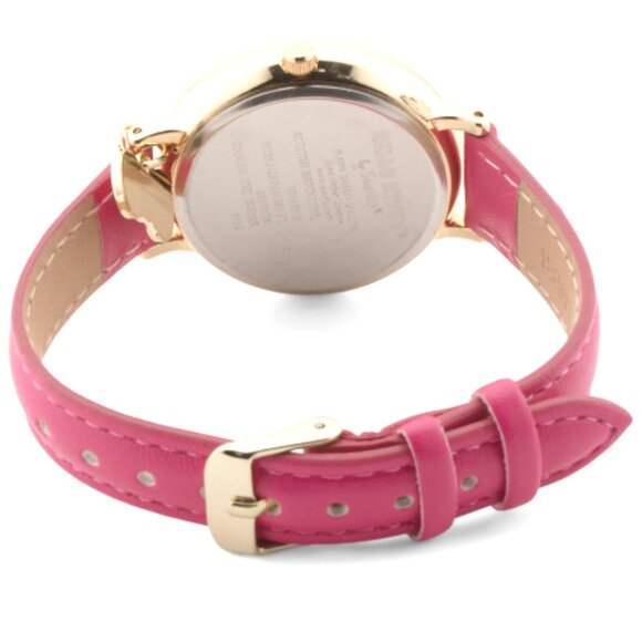 Sanrio Hello Kitty Pink Women's Watch, Charm, Leather, Gift Box - Picture 3 of 4